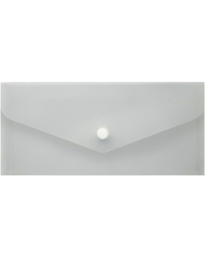 Папка-євроконверт на кнопці Е65 180 мкм з фактурою «глянець», прозорий