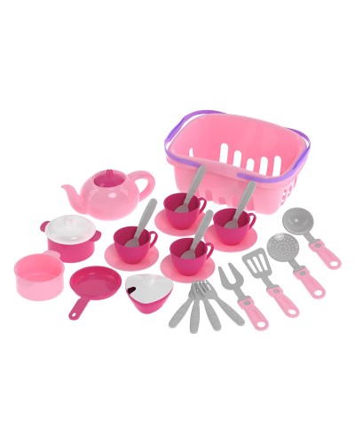 Набір посуду «Кухонний» з 29 предметів, у кошику 27х18,5х12,5 см, ТМ Технок