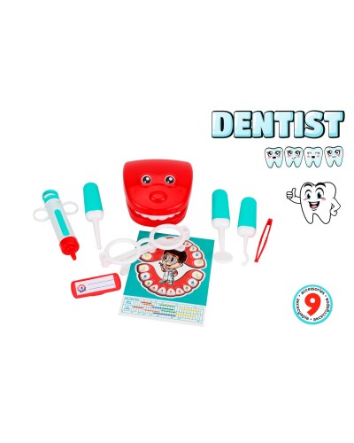 Набір лікаря «Стоматолог» з 10 предметів, у пакеті 27х18 см, ТМ Технок