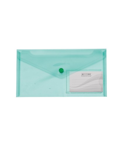 Папка-конверт «TRAVEL» на кнопці E65 зелена, TM Buromax