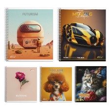 Блокнот «Мікс №2» А5 на 96 аркушів у клітинку на спіралі збоку, №1582, ТМ Brisk