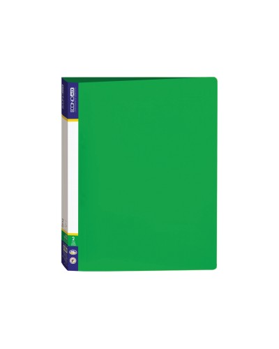 Папка пластикова А4 на 2 кільця зелена, ТМ Economix