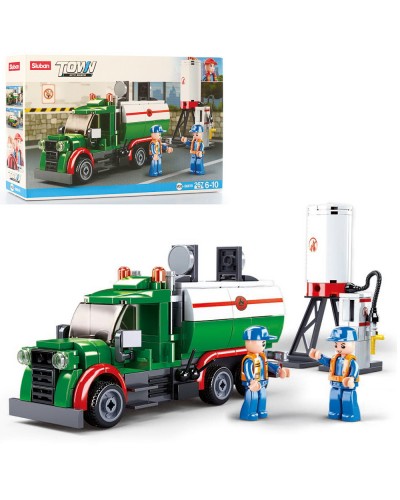 Конструктор «Бензовоз» на 267 деталей з фігурками, у коробці 38х24х6,5 см, SLUBAN
