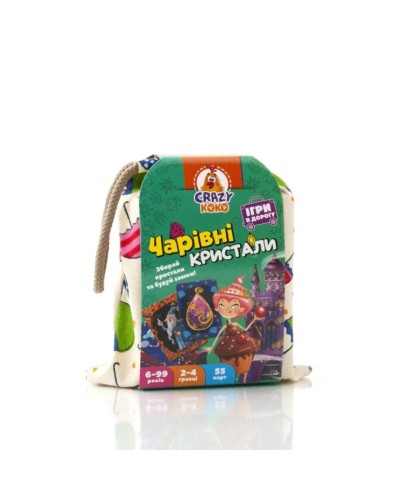 Гра в мішечку «Чарівні кристали» на 55 карток, ТМ Vlady Toys