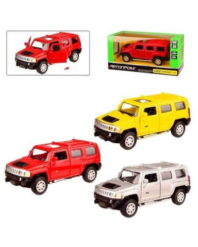 Машина «Hummer» 1:43 металева інерційна, двері відкрив., в асортименті, у коробці 14,5х6,5х7 см