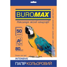 Папір кольоровий «INTENSIV» А4 50 аркушів 80 г/м2 помаранчевий,ТМ Buromax