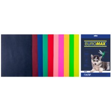 Папір кольоровий «DARK + NEON» А4 50 аркушів на 10 кольорів 80 г/м2, ТМ Buromax