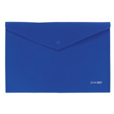 Папка-конверт на кнопці А4 180 мкм непрозора, синя, ТМ Economix