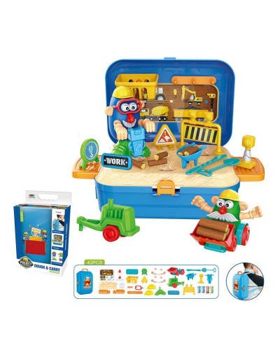 Набір для творчості, пластилін, формочки в наборі, у валізі 24х18х22,5 см