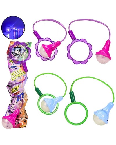 Скакалка на одну ногу, світло 3 режими, в асортименті, довжина 75 см, на планшетці 16х62 см