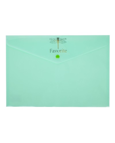 Папка-конверт «PASTEL» А4 на кнопці м'ятна, ТМ Buromax