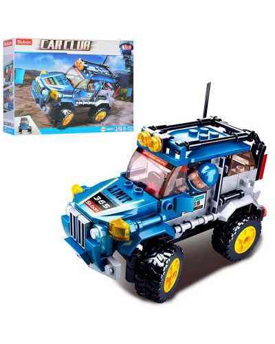 Конструктор «Джип» 146 деталей та фігурка, у коробці 23,5х19х4,5 см, SLUBAN