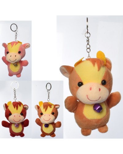 Брелок «Корова» 10 см, дзвіночок, в асортименті, у пакеті 7х10х6 см