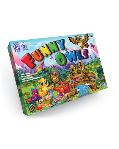 Гра настільна «Funny Owls» розважальна, у коробці 36х25х2 см, ТМ Данко Тойс