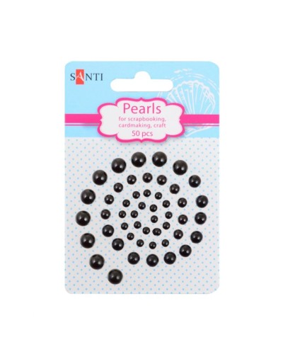 Набір перлин самоклеючих чорних, SANTI