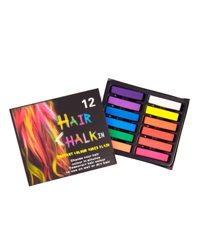 Крейда для волосся 12 штук у наборі, у коробці 11,5х10х2 см