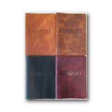 Обкладинка на документи «Passport» 95х135 мм зі шкіри, в асортименті