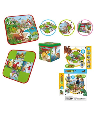 Кошик-скриня «3 в 1» 29х29х8 см, килимок, стілець, кошик для іграшок