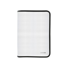 Папка-пенал на блискавці А4 прозора з фактурою «тканина», чорна, ТМ Economix