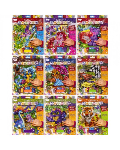 Креативна творчість «Блискуча мозаїка. Glitter Mosaic», в асортименті, ТМ Данко Тойс