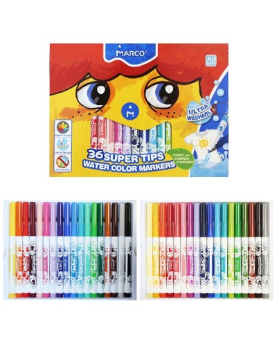 Фломастери «Super Washable. Jumbo» на 36 кольорів, ТМ Marco