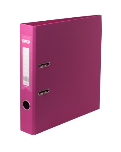 Папка-реєстратор «ELITE» А4 двостороння збірна 50 мм PP рожева, ТМ JOBMAX