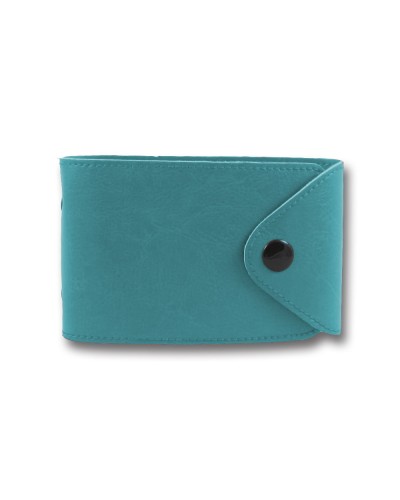 Візитниця «Sarif»на 48 візиток, 80х120 мм, бірюзова, заокруглені кути, ТМ Brisk