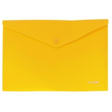 Папка-конверт на кнопці А4 180 мкм непрозора фактура «помаранч» жовта, ТМ Economix