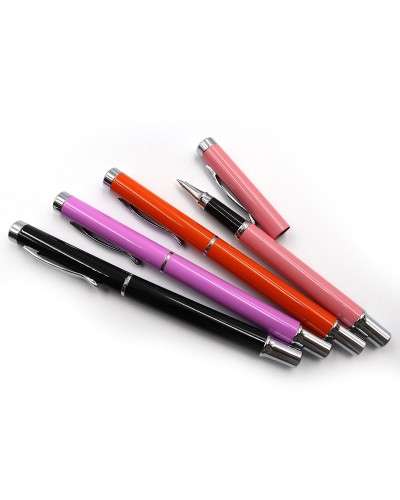 Ручка капілярна, металева, синя, в асортименті, ТМ Baixin