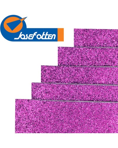Фоаміран A4 1,7 мм з глітером та клеєм фуксія, ТМ J.Otten
