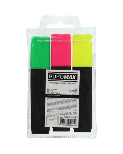 Набір маркерів текстових з 3 кольорів,ТМ Buromax