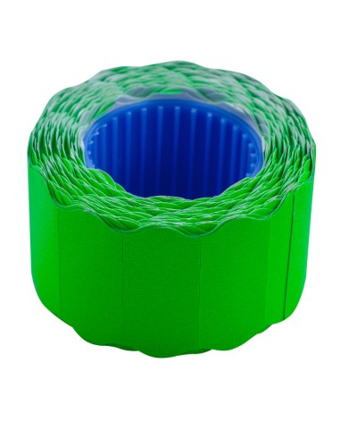 Етикетки - цінники, 26х12 мм, зелені, 500 шт., 6 метрів, зовнішня намотка, ТМ Buromax