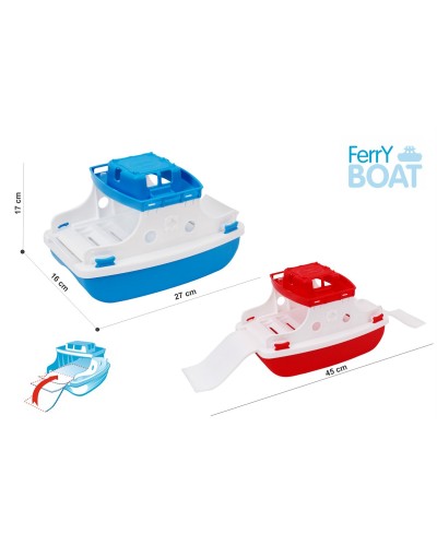 Кораблик «Паром», в асортименті, у сітці 37х17х16 см, ТМ Технок