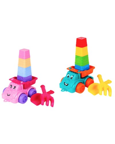 Набір для гри з піском з 7 предметів, в асортименті, у сітці 21,5х16,5х12,5 см, ТМ Технок