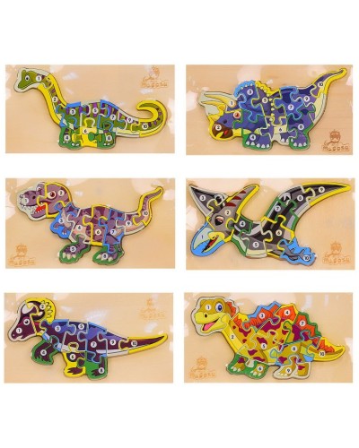 Дерев'яна іграшка «Пазли вкладиші» в асортименті, у плівці 20х11х1,2 см