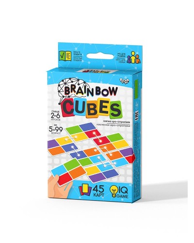 Гра настільна «Brainbow CUBES» розважальна, у коробці 13х9х2 см, ТМ Данко Тойс