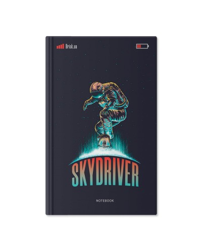 Блокнот «Зоряний скейтер», А5, 88 аркушів, клітинка, тв.палітурка, ламін. обкл., № 0001-1, ТМ Brisk