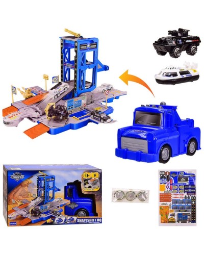 Паркінг «Поліція» 25х14х15,5 см, на батарейці, світло, звук, у коробці 36,5х19х21,5 см