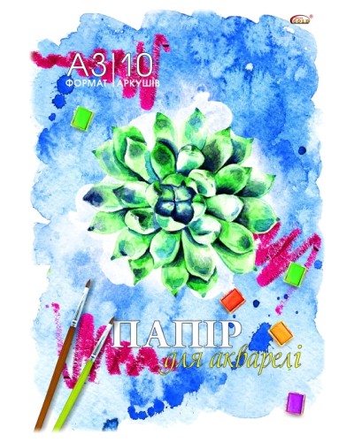 Папка для акварелі А3 10 аркушів, ТМ Brisk