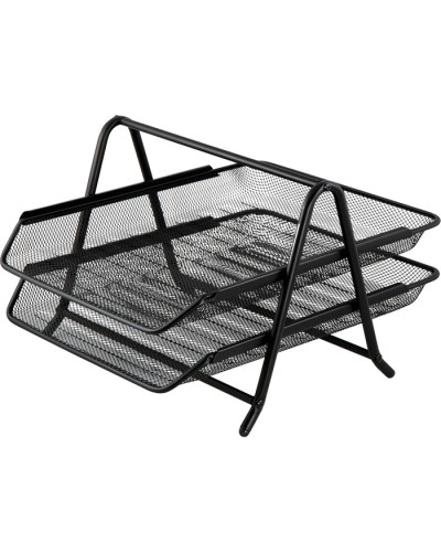 Лоток «2 в 1» горизонтальний металевий чорний 295х350х210 мм, ТМ Buromax