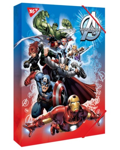 Папка для праці «Marvel» А4 картонна на гумках, ТМ Yes