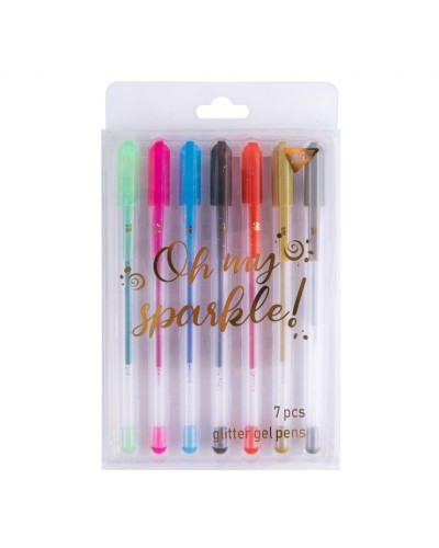 Набір гелевих ручок 7 шт. «Oh My Sparkle!» гліттер, ТМ YES