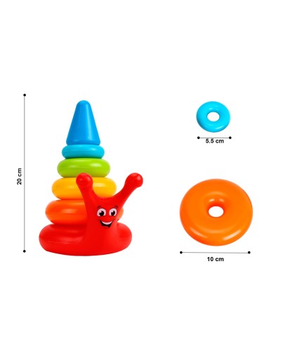 Пірамідка видувна з 7 елементів, у сітці 20х19х12 см, ТМ Технок