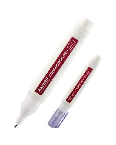 Коректор-ручка 8 мл з металевим кінчиком, ТМ Axent
