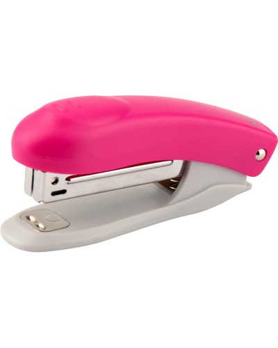 Степлер «Welle-2» пластиковий до 12 аркушів рожевий під скобу № 10, ТМ Axent