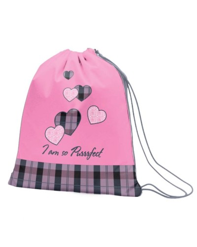 Сумка для взуття «Purrrfect» рожева, ТМ 1 Вересня, SB - 10