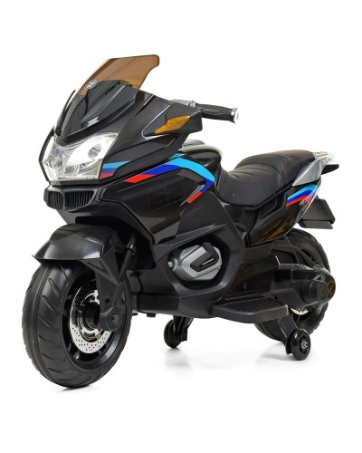 Мотоцикл на 2 мотори 45 W, акумулятор 12v7ah, з музикою, світлом, MP3, USB, TF, чорний