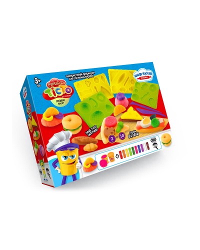 Набір тіста для ліплення Master Do «Шеф-кухар.Траторія» на 12 кольорів з аксесуарами, у коробці 26х19х7,5 см, ТМ Данко Тойс