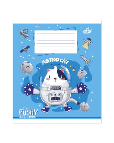 Зошит 12 арк., лінійка Brisk «Мультяшка» №2202