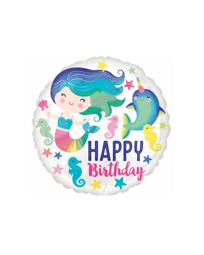 Кульки фольговані «Happy Birthday» 46 см, ТМ Leader